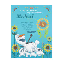 Frozen Summer Olaf Birthday Party Invitation