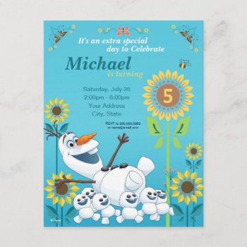Frozen Summer Olaf Birthday Party Invitation by frozen at Zazzle