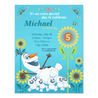 Frozen Summer Olaf Birthday Party Invitation