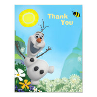 Frozen Summer Olaf Thank You Card