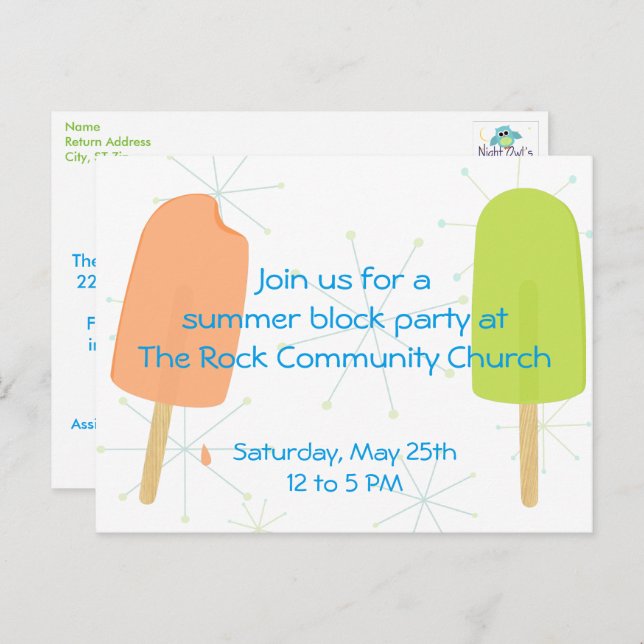 Frozen Summer Treats Postcard (Front/Back)