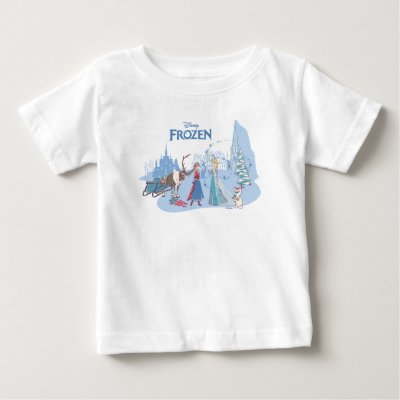 Frozen | Sven, Anna, Elsa &amp; Olaf Blue Pastels Baby T-Shirt