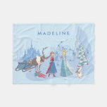 Frozen | Sven, Anna, Elsa &amp; Olaf Blue Pastels Fleece Blanket at Zazzle