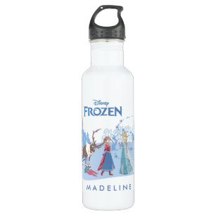 Frozen   Sven, Anna, Elsa & Olaf Blue Pastels Stainless Steel Water Bottle