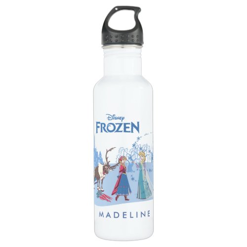 Frozen  Sven Anna Elsa  Olaf Blue Pastels Stainless Steel Water Bottle