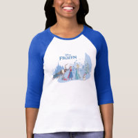 Frozen | Sven, Anna, Elsa & Olaf Blue Pastels T-Shirt