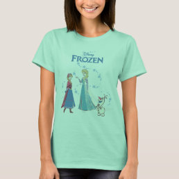 Frozen | Sven, Anna, Elsa &amp; Olaf Blue Pastels T-Shirt