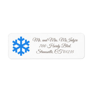 Frozen Theme Return Address Labels