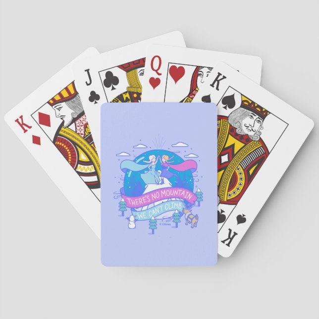 Frozen | There's No Mountains We Can't Climb Playi Poker Cards (Back)