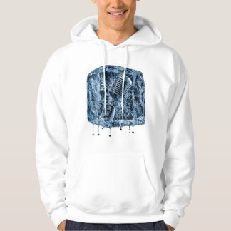 Frozen Vintage Microphone Ice Block Music Art Hoodie
