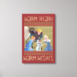 Frozen   Warm Heart Warm Wishes Canvas Print