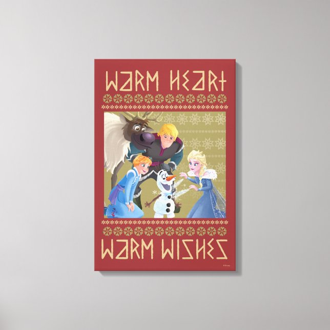 Frozen | Warm Heart Warm Wishes Canvas Print (Front)
