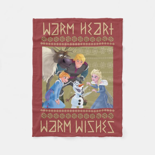 Frozen | Warm Heart Warm Wishes Fleece Blanket (Front)