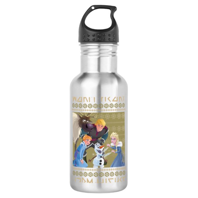 Frozen | Warm Heart Warm Wishes Water Bottle (Front)