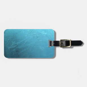 Frozen Water Ice Blue Frost Chic Winter Metallic Luggage Tag