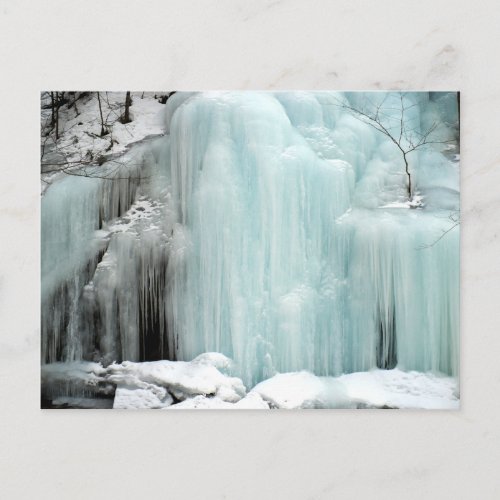 Frozen Waterfall blue Postcard