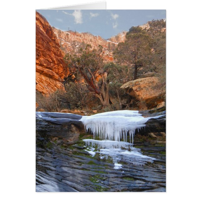 Frozen Waterfall, Las Vegas, NV, Blank Inside Cards (Front)