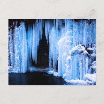 Frozen Waterfall Postcard by TheWorldOutside at Zazzle