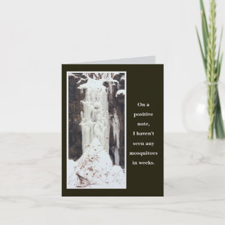 "FROZEN WATERFALL" /winter humor Card
