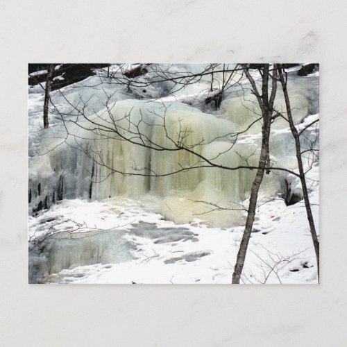 Frozen Waterfall yellow Postcard