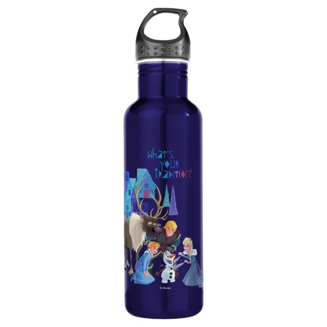 Frozen | What's Your Tradition Stainless Steel Water Bottle (Front)