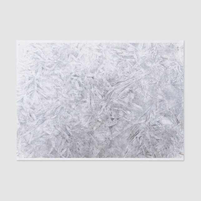 Frozen White And Light Gray Background Tissue Paper (Front)
