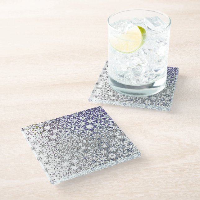 Frozen Windshield  Glass Coaster (Angled)