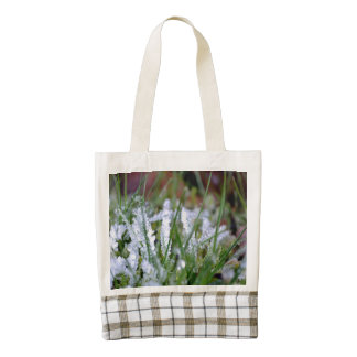 Frozen Winter Grass Zazzle HEART Tote Bag