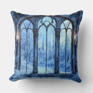 Frozen Winter Landscape Home Decor Throw Pillow
