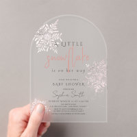 Frozen Winter Pink Snowflake Girl Baby Shower