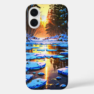 Frozen Winter River iPhone 16 Case