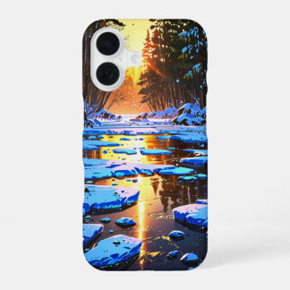 Frozen Winter River iPhone 16 Case
