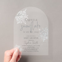 Frozen Winter Silver Snowflake Baby Shower