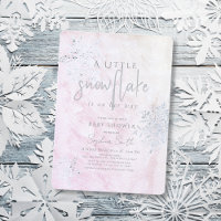 Frozen Winter Silver Snowflake Girl Baby Shower