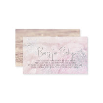 Frozen Winter Silver Snowflake Pink Book Request Enclosure Card