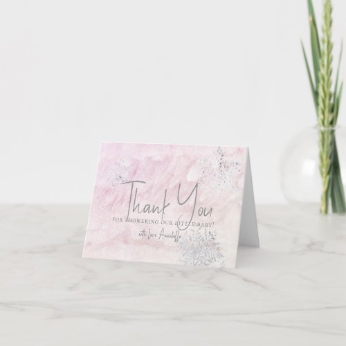 Frozen Winter Snowflake Pink Baby Shower