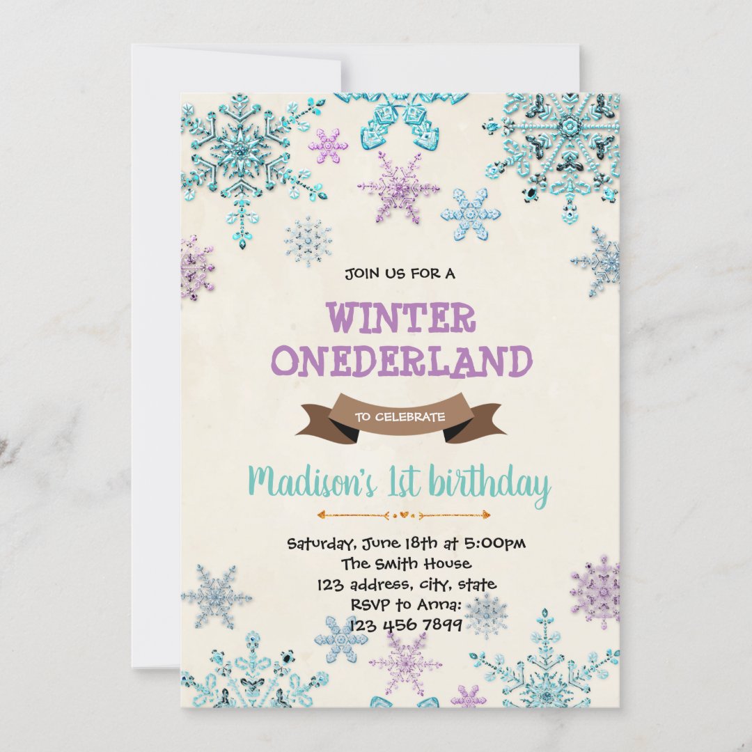 Frozen Winter Wonderland Birthday invitation | Zazzle