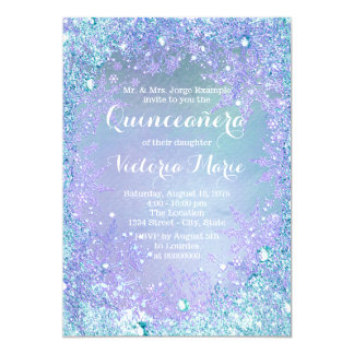 Frozen Winter Wonderland Quinceanera Card