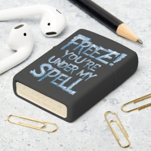 Frozen Words Under My Spell Frosted Edges Zippo Lighter