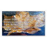 Frozen Yellow Maple Leaf Autumn Nature Business Card Magnet