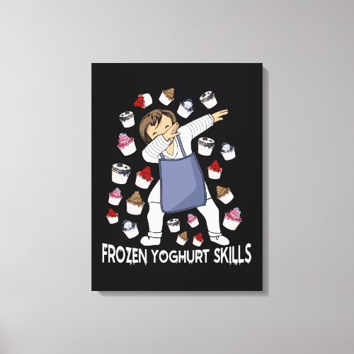 Frozen Yoghurt Lover Yogu Frozen Yogurt Canvas Print