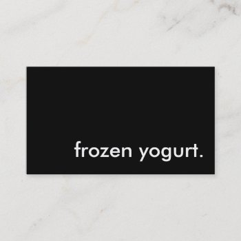 Frozen Yogurt. Business Card by asyrum at Zazzle
