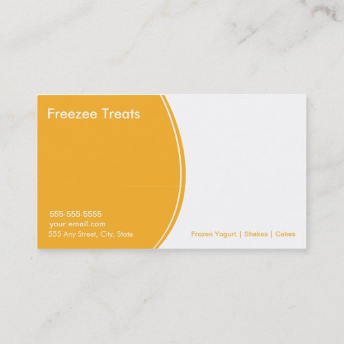 Frozen Yogurt Customer Loyalty Business Card