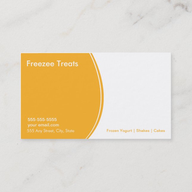 Frozen Yogurt Customer Loyalty Business Card (Back)