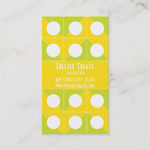 Customizable Frozen Yogurt Loyalty Business Card