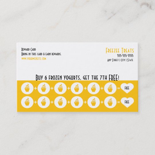 Frozen Yogurt Loyalty Business Card | Zazzle.com