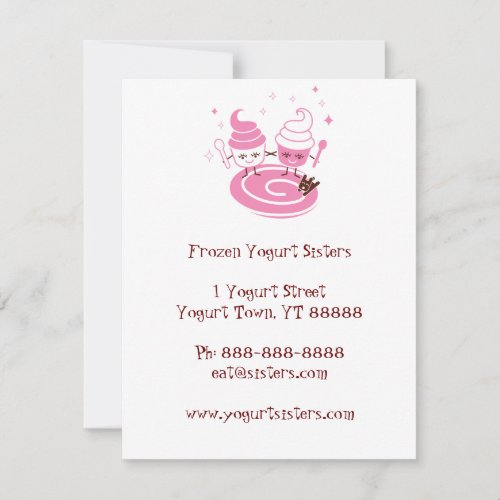 Frozen Yogurt Sisters Invitation