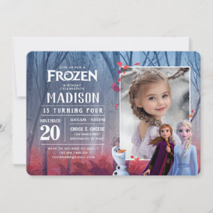 Frozen's Anna & Elsa Birthday - Photo Invitation