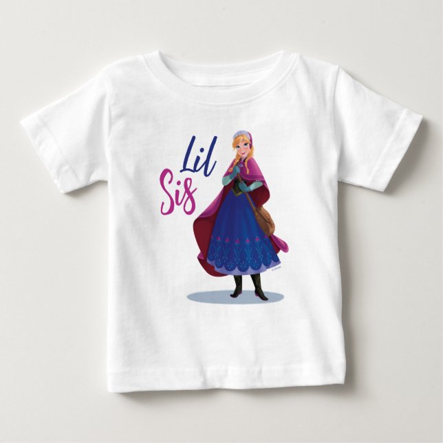 Frozen's Anna | Lil Sis Baby T-Shirt (Front)