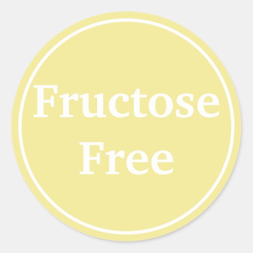 Fructose Free No Fructose Health Food Bake Sale Classic Round Sticker
